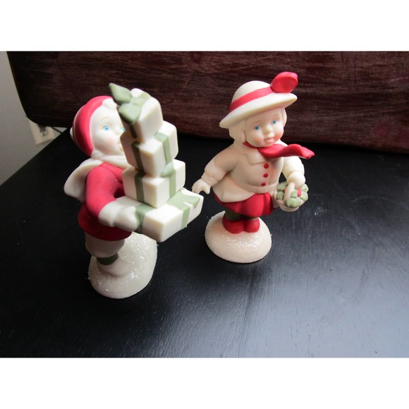 Dept 56 Holly Lane Christmas figurines Dept 56 x 2 original packaging - Picture 5 of 12